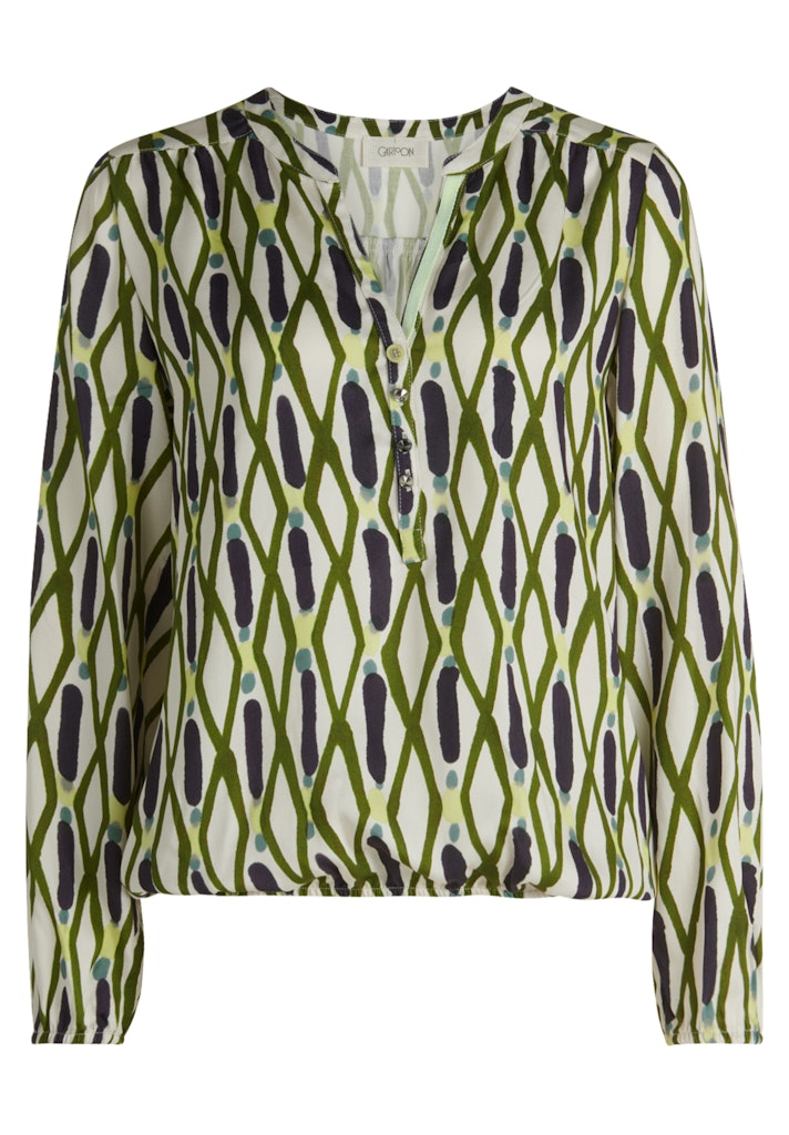 Cartoon Damen Blusen Green/Blue