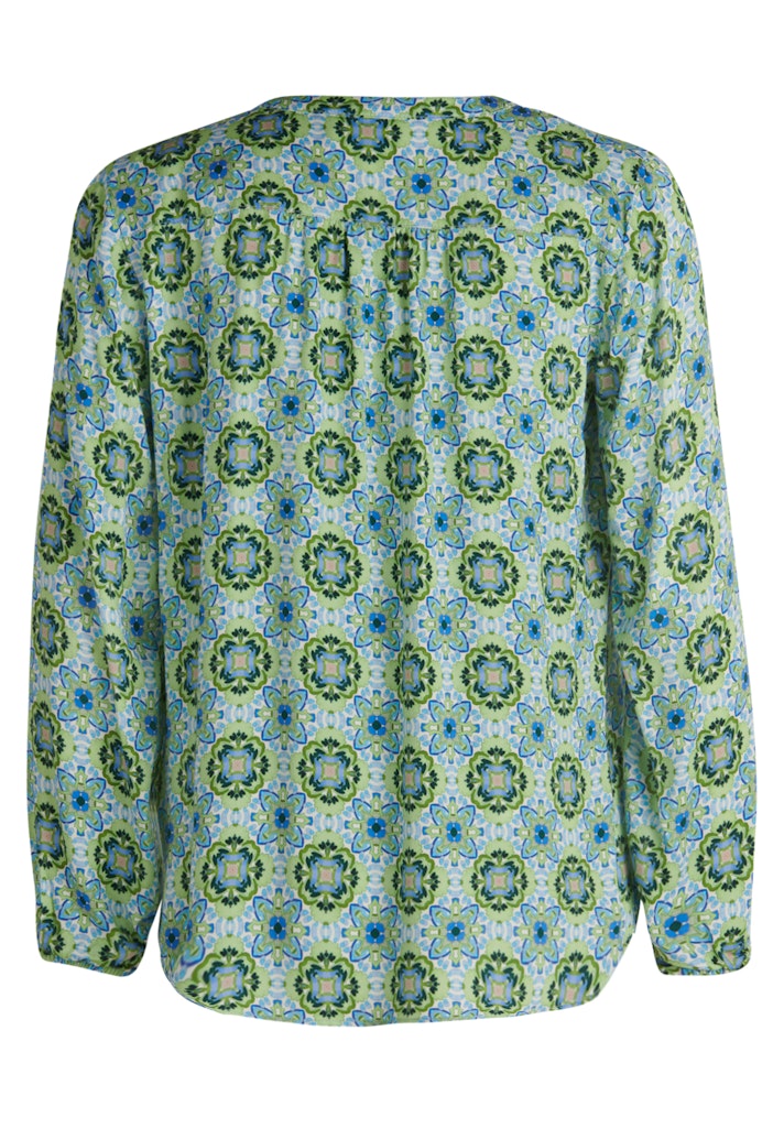 Cartoon Damen Blusen Green/Blue