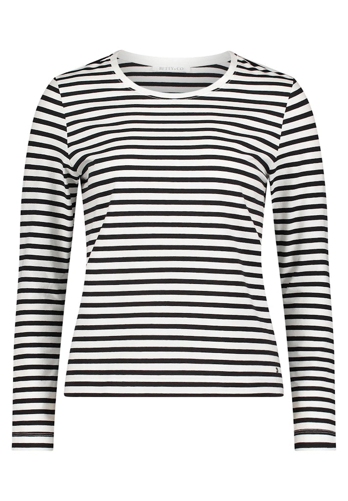 Betty & Co Damen T-Shirts Cream/Black