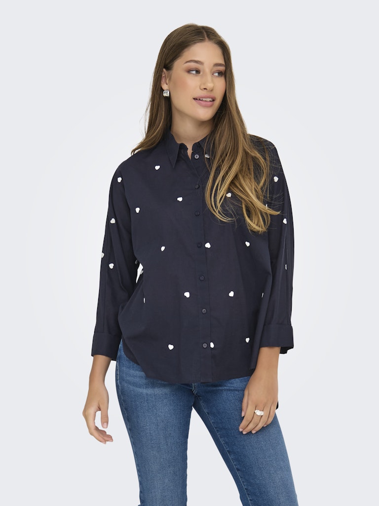 Only Damen Blusen Night Sky/W Clo