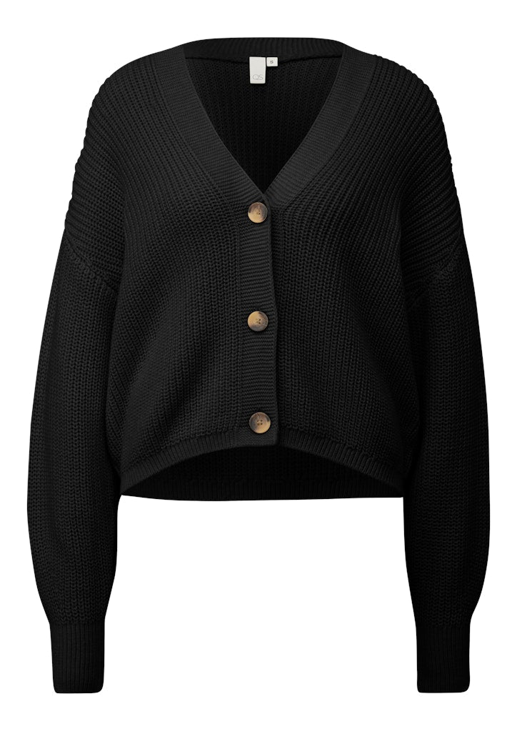 QS by S.Oliver Damen Strickjacken Grey/Black