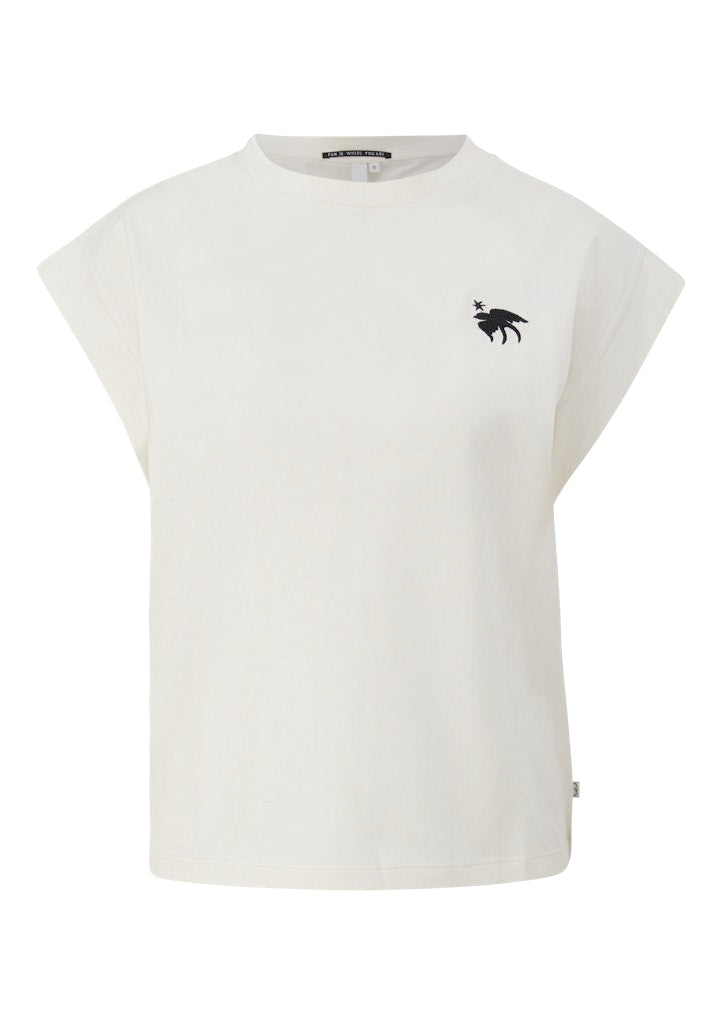 QS by S.Oliver Damen T-Shirts White