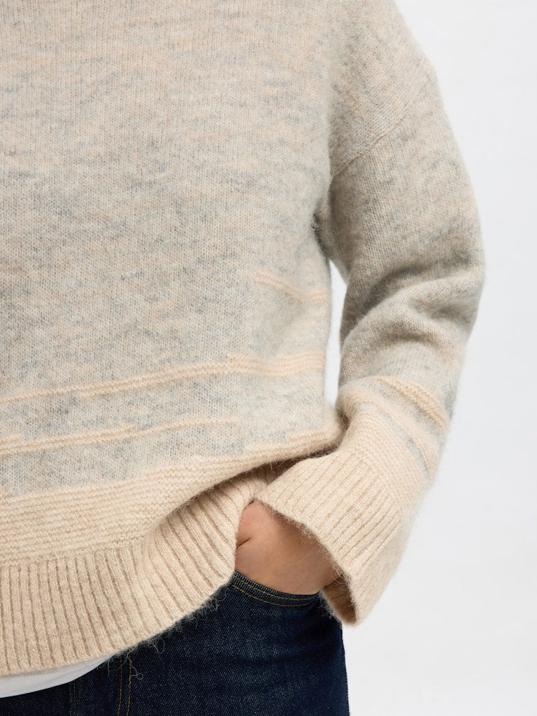 Selected Femme Damen Pullover Light Grey Mela
