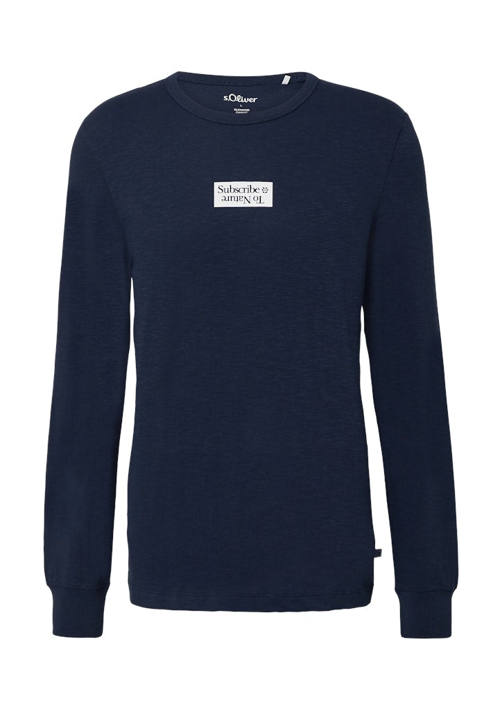 S. Oliver red Herren T-Shirts lang Blue