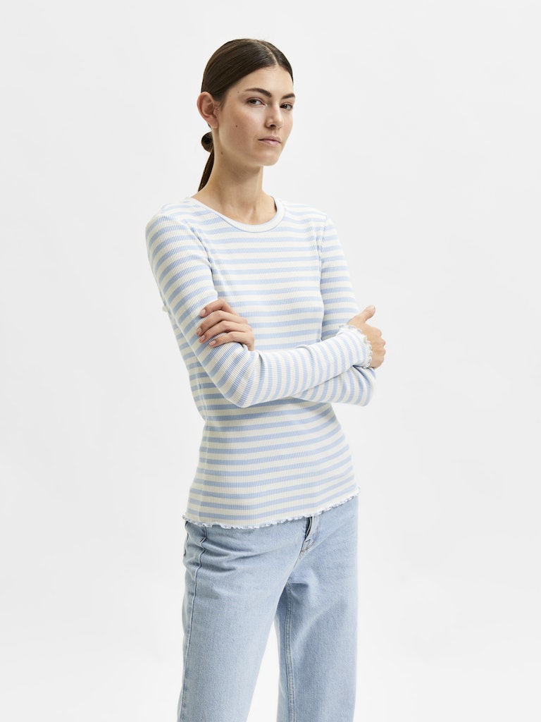 Selected Femme Damen T-Shirts Cashmere Blue/W