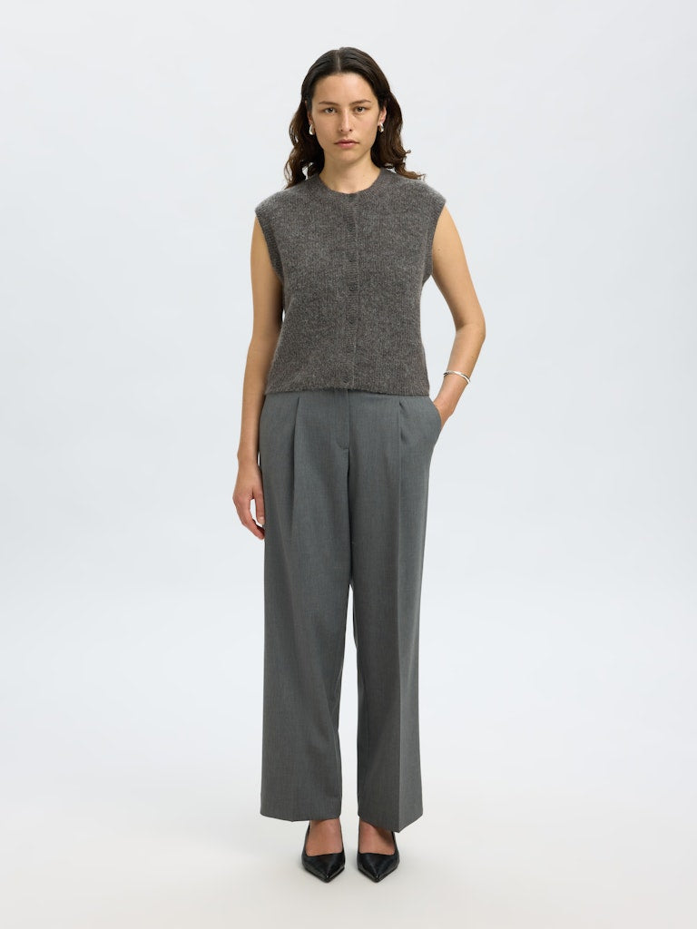 Selected Femme Damen Pullover Medium Grey Mel