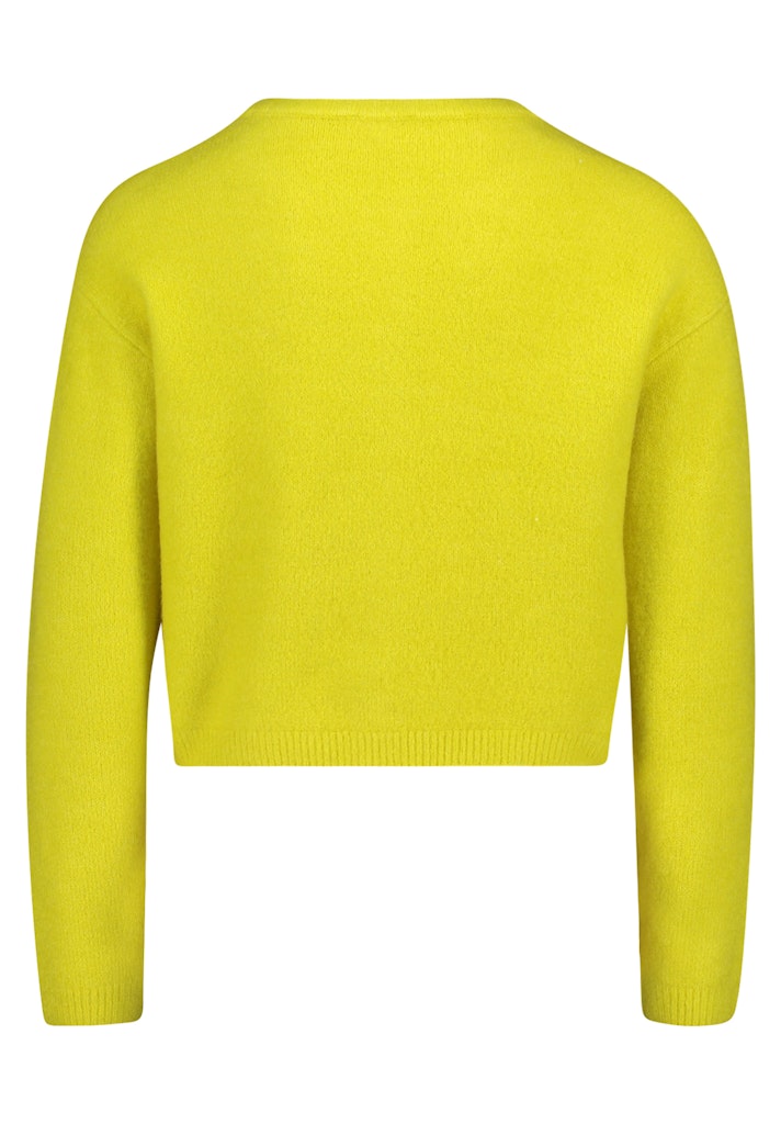 Cartoon Damen Strickjacken Neon Yellow
