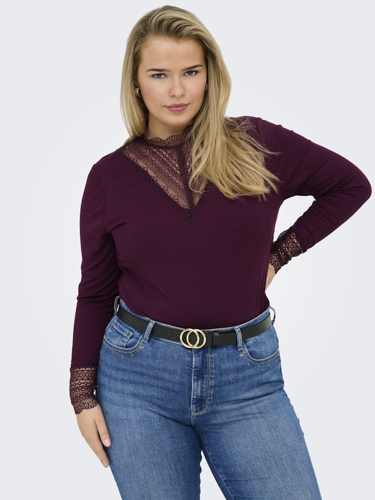 Only Caramkoma Damen Tops Mauve Wine