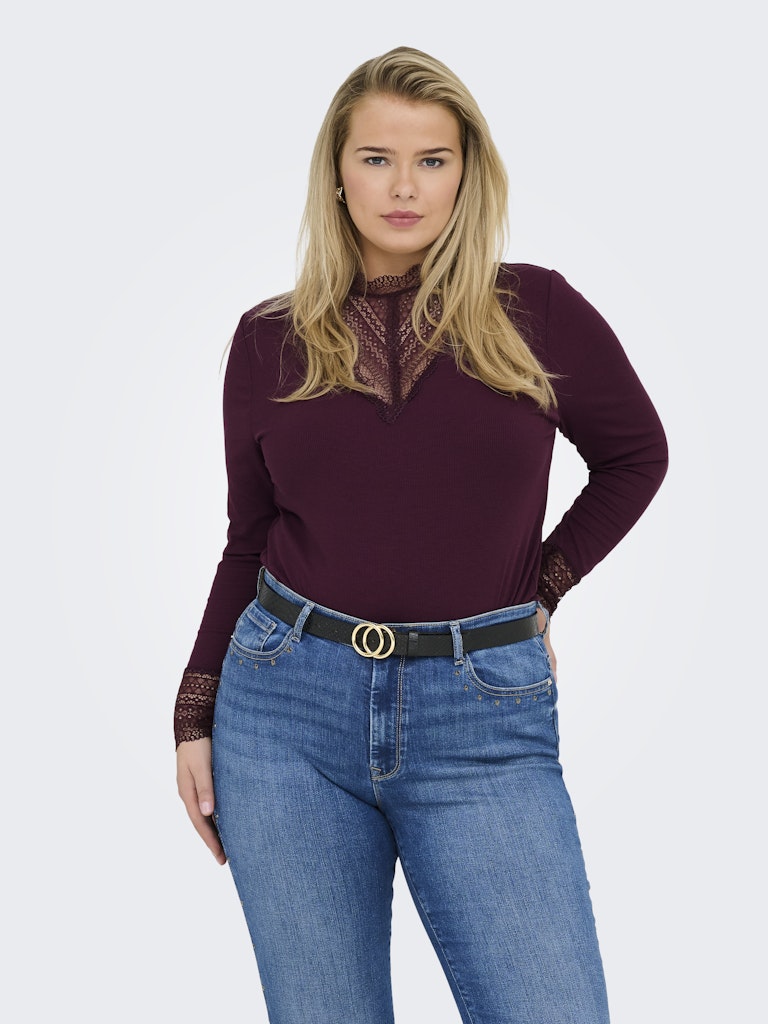 Only Caramkoma Damen Tops Mauve Wine