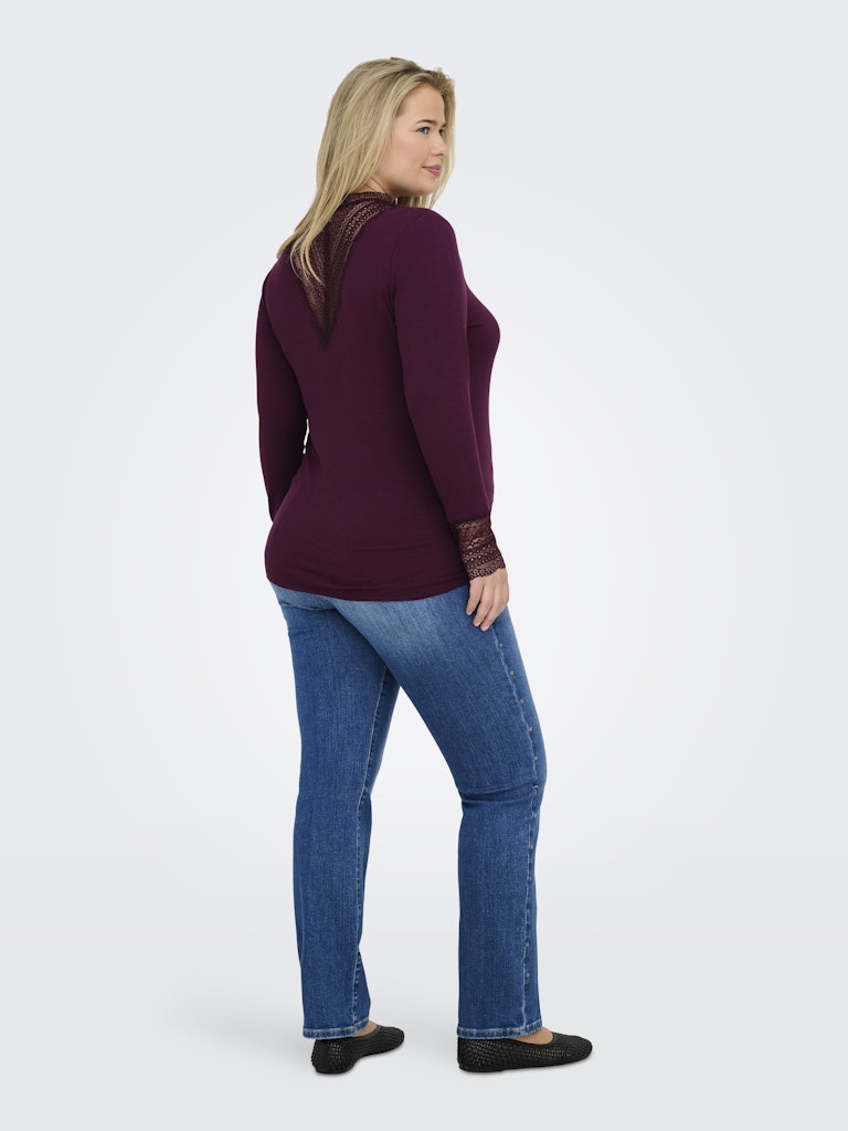 Only Caramkoma Damen Tops Mauve Wine