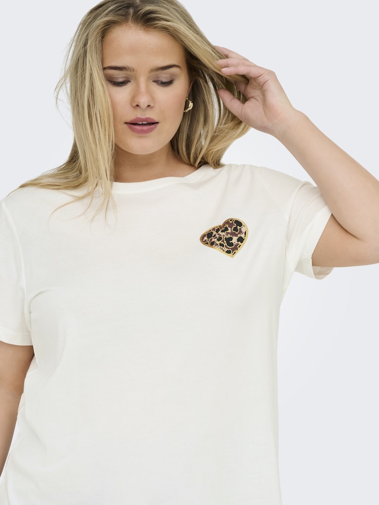 Only Caramkoma Damen T-Shirts Cloud Dancer/Le