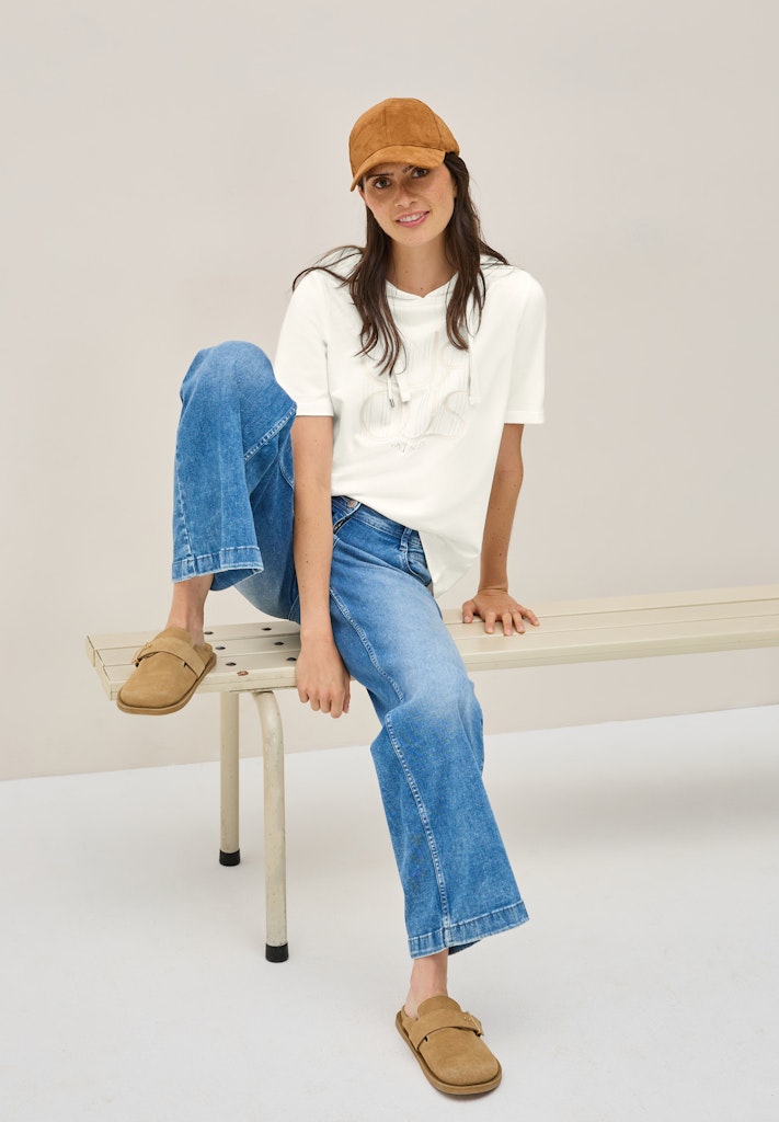 Cecil Damen T-Shirts Vanilla W
