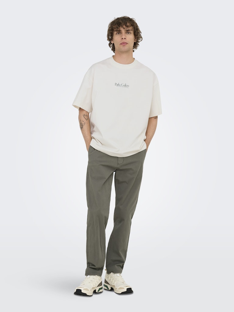 Only & Sons Herren T-Shirts kurz Gardenia/Parks