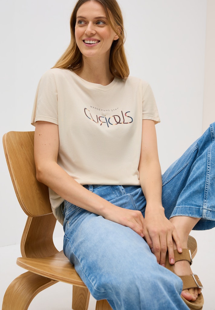 Cecil Damen T-Shirts Light Bei