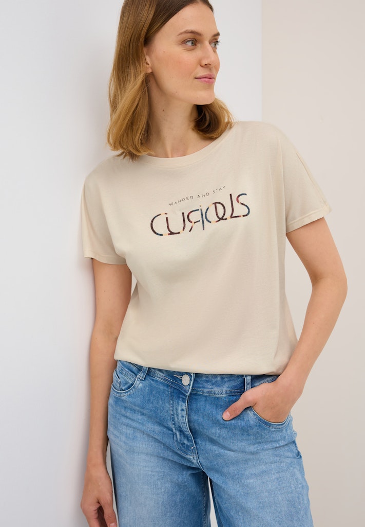 Cecil Damen T-Shirts Light Bei