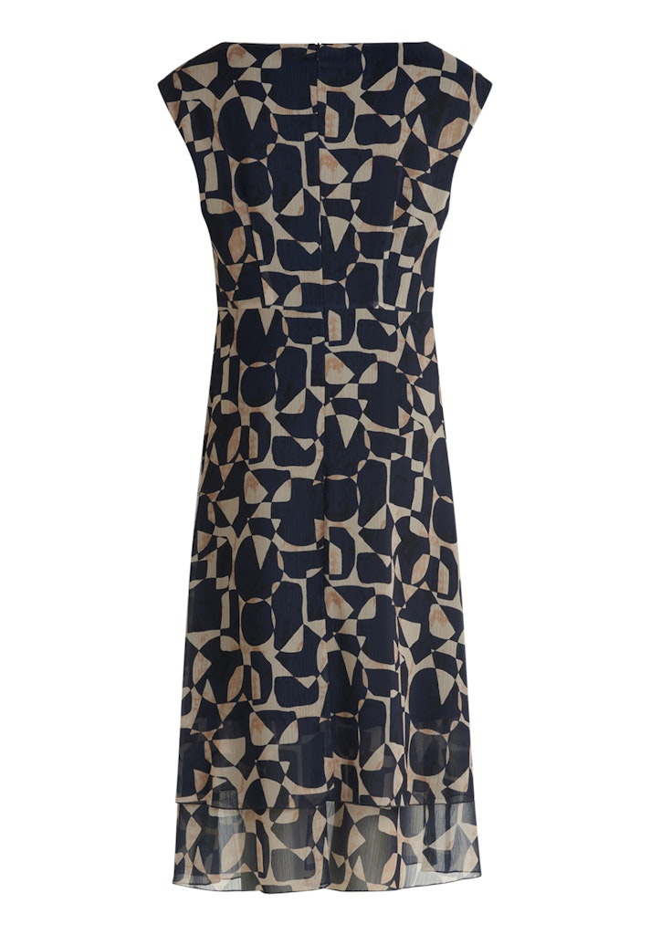 Betty & Co Damen Kleider Dark Blue/Natur