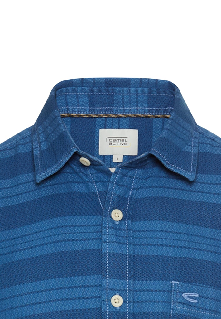 Camel active Herren Hemden kurz Light Blue