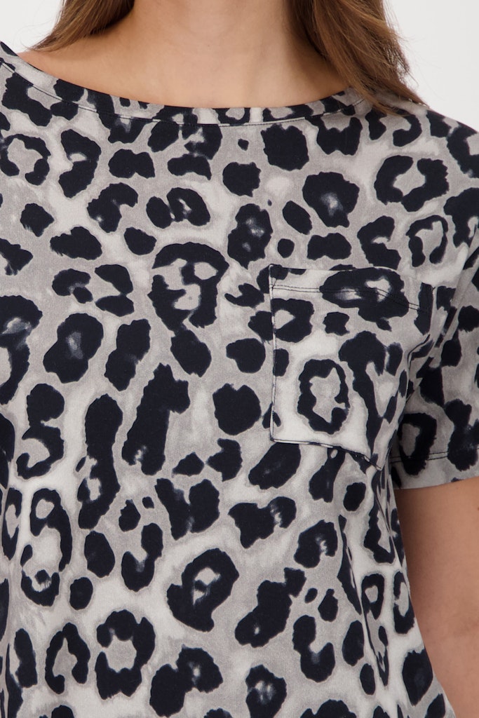 Monari Damen T-Shirts Greige Gemuster