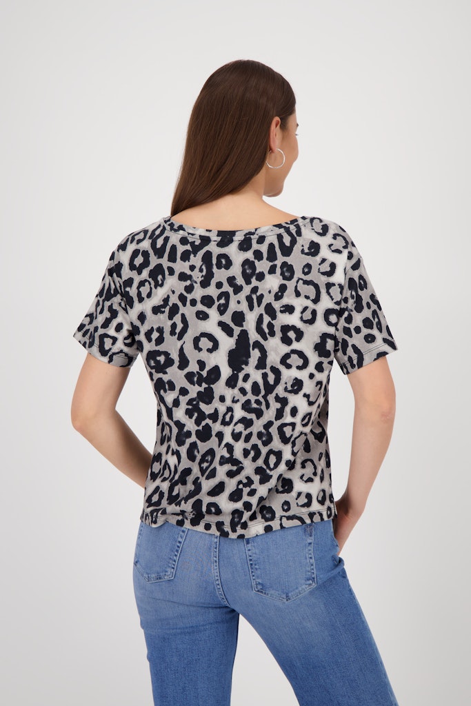 Monari Damen T-Shirts Greige Gemuster