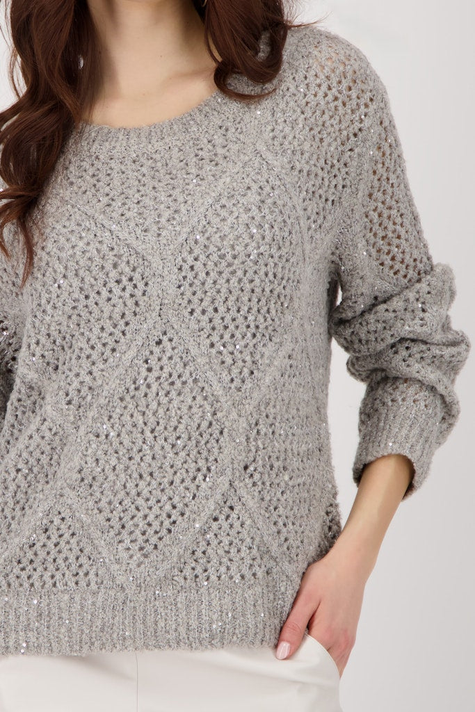 Monari Damen Pullover Greige