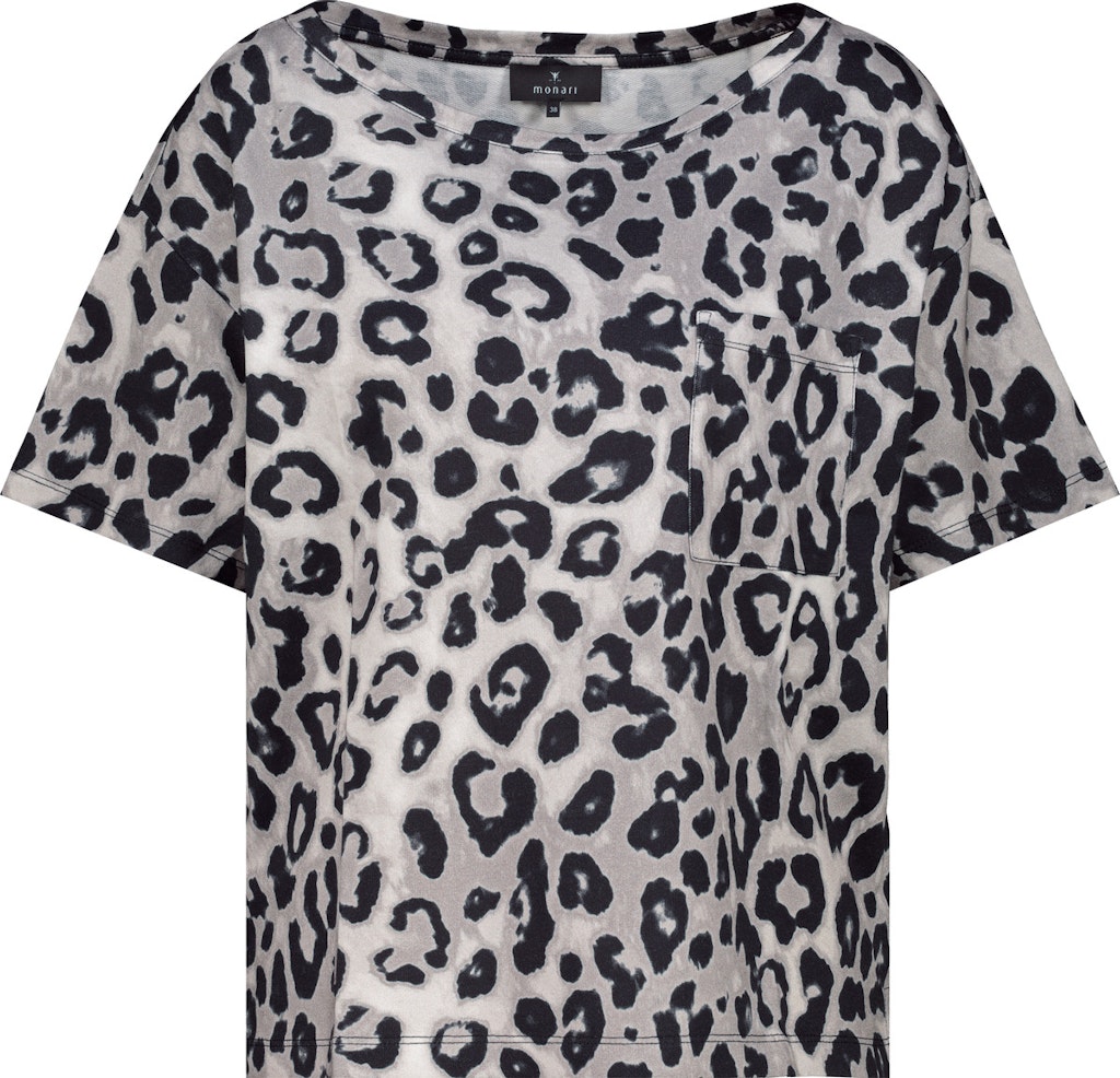 Monari Damen T-Shirts Greige Gemuster