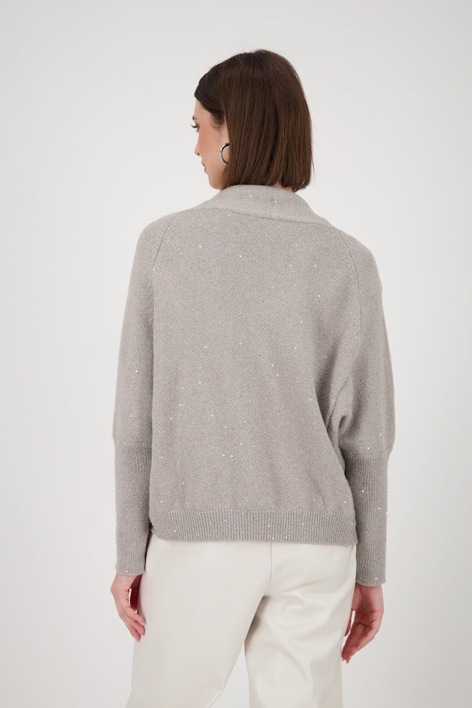 Monari Damen Strickjacken  Greige
