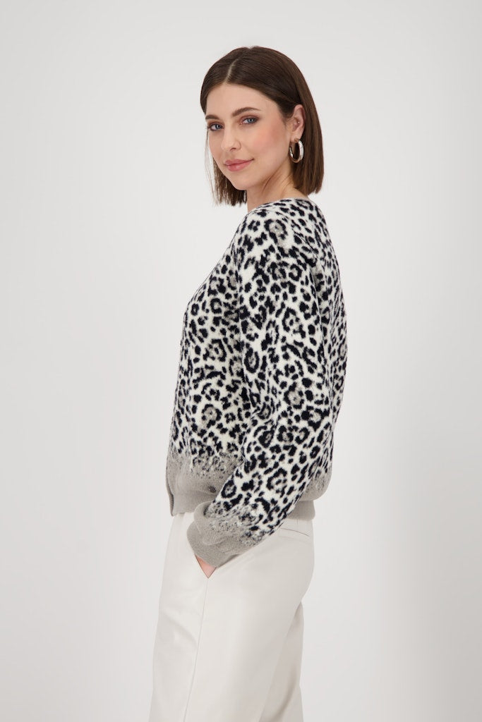 Monari Damen Strickjacken  Greige Gemu