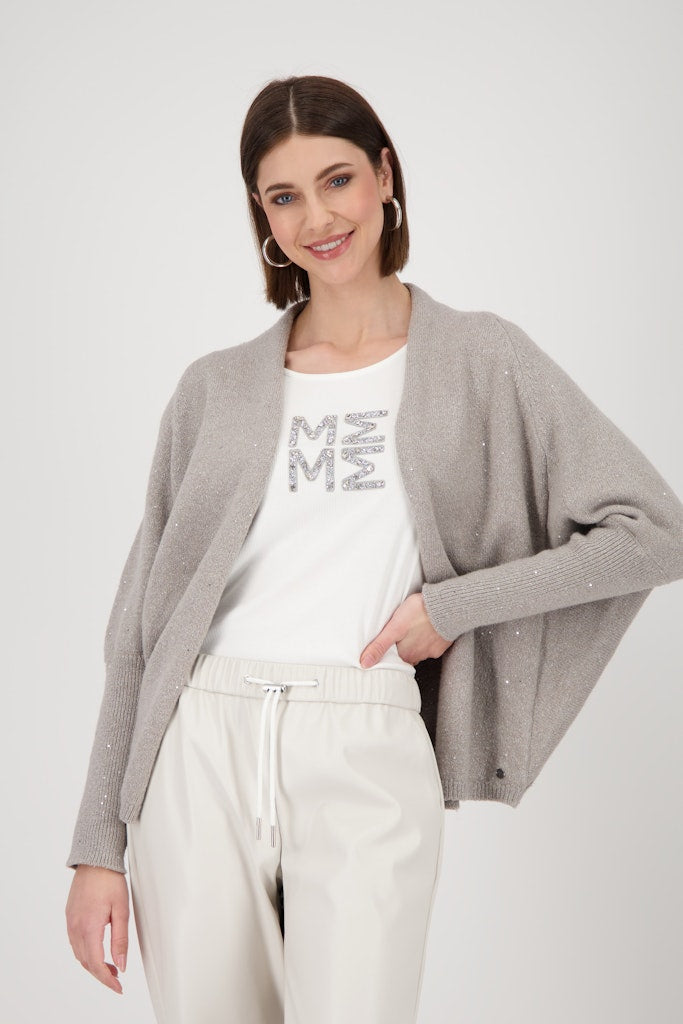 Monari Damen Strickjacken  Greige