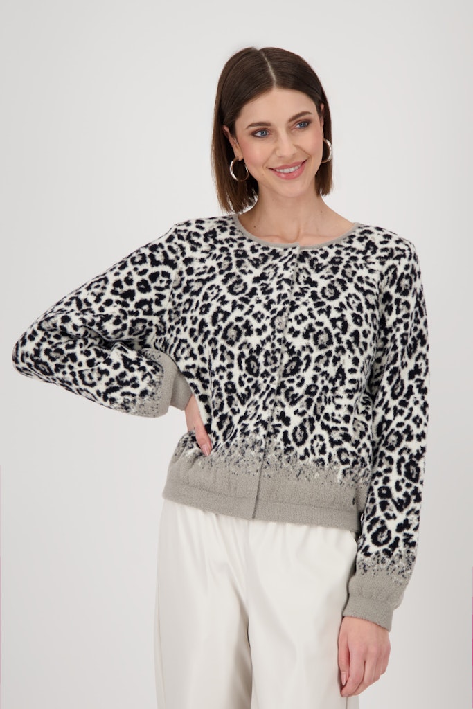 Monari Damen Strickjacken  Greige Gemu