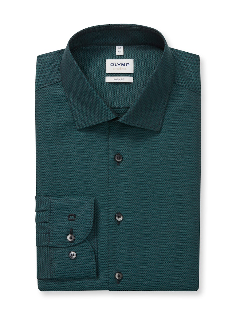 Olymp Herren Hemden lang  Dunkelgrõn