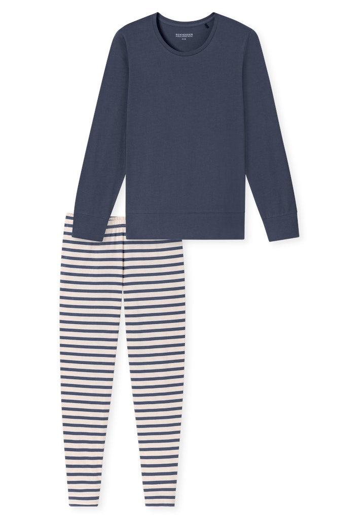 Schiesser Schlafanzug Jeansblau