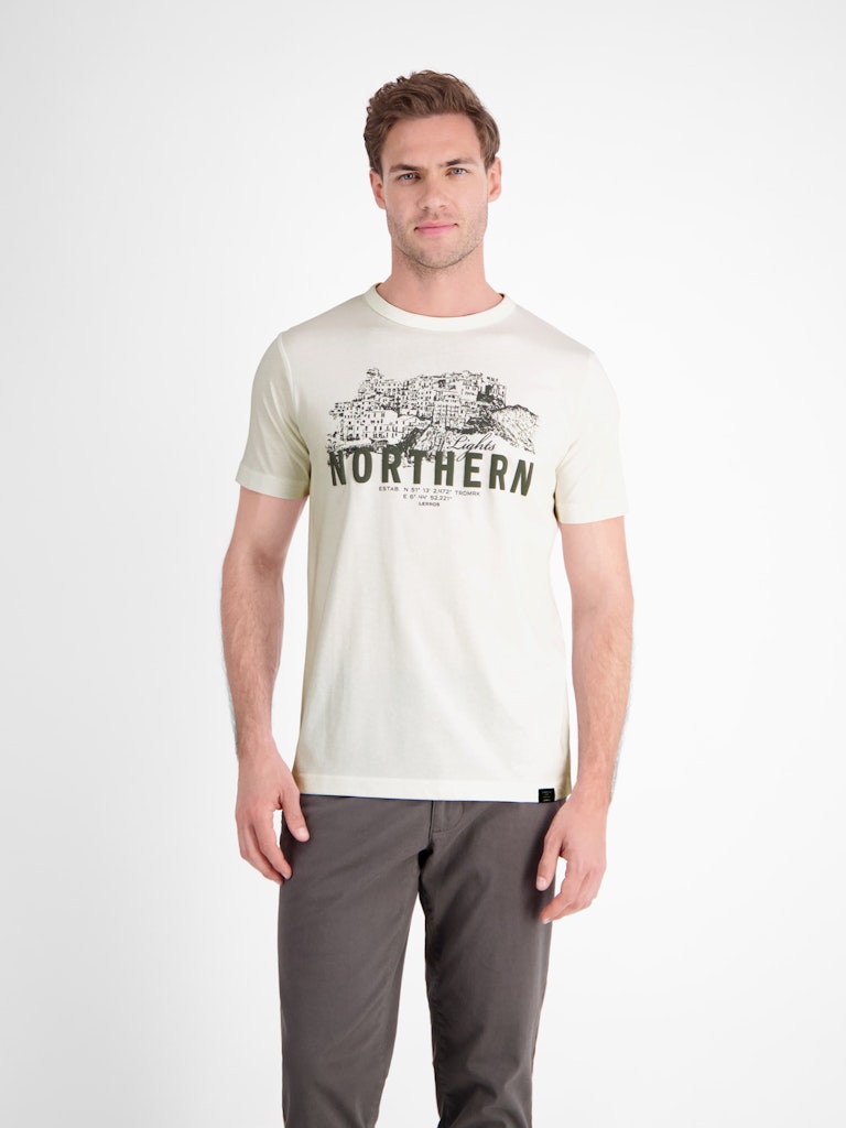 Lerros Herren T-Shirts kurz Broken White