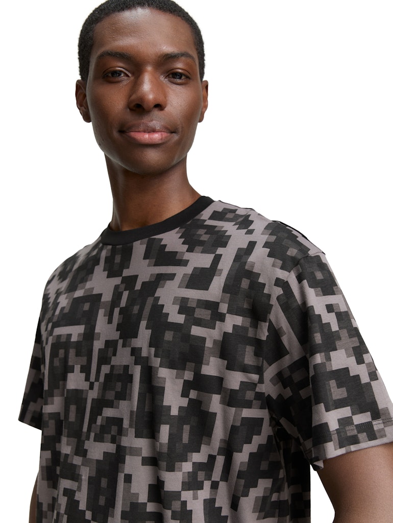 Tom Tailor denim Herren T-Shirts kurz Night Grey Big