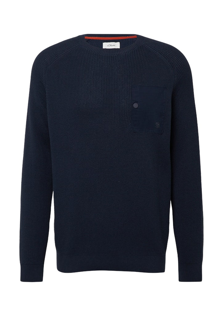S. Oliver red Herren Pullover Blue