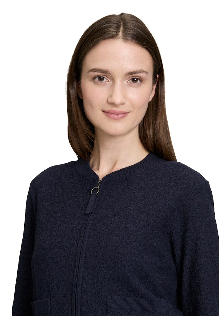 Betty & Co Damen Strickjacken Navy Blue