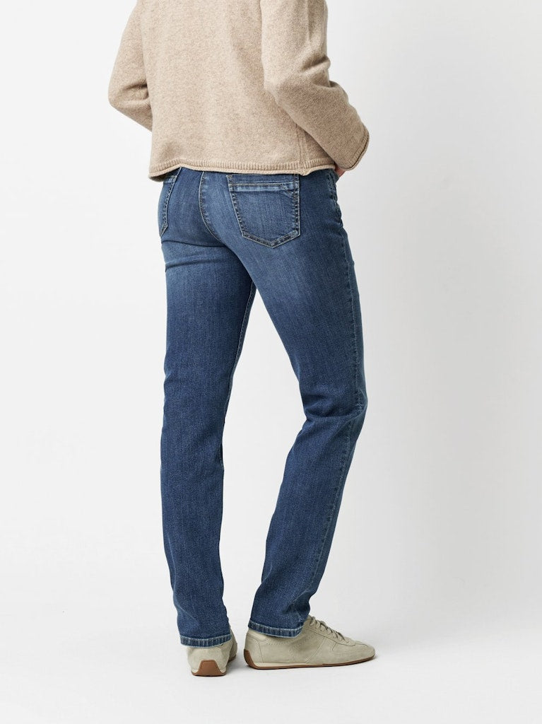 Toni Dress Damen Jeans Mid Blue Used