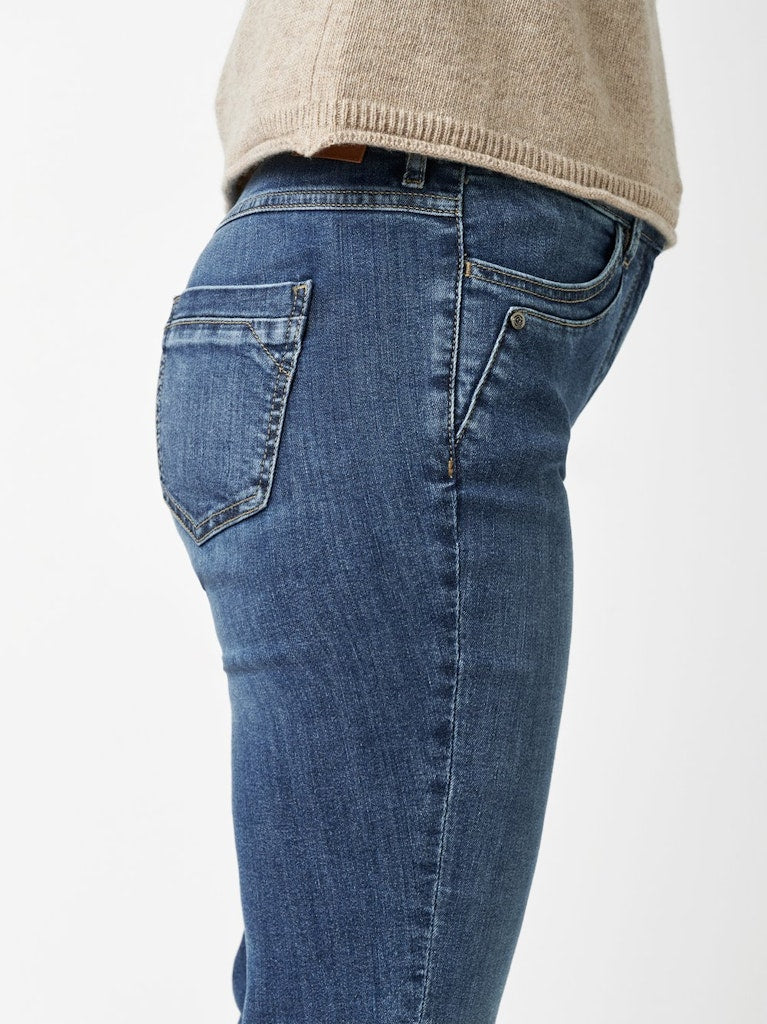 Toni Dress Damen Jeans Mid Blue Used