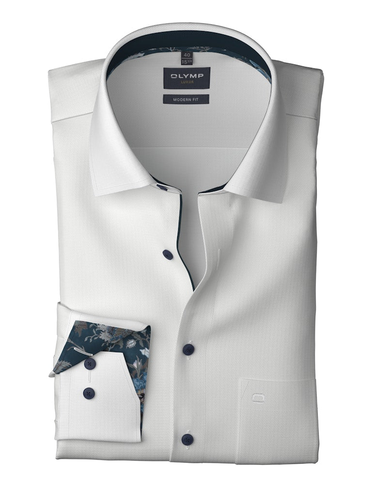 Olymp Herren Hemden lang  Weiss
