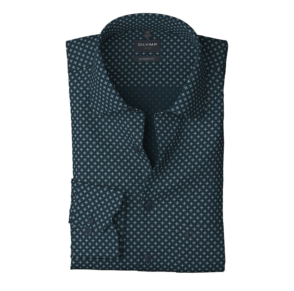 Olymp Herren Hemden lang  Marine