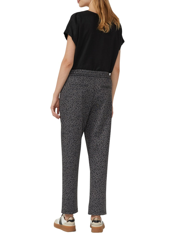 S. Oliver red Damen Hosen Grey/Black