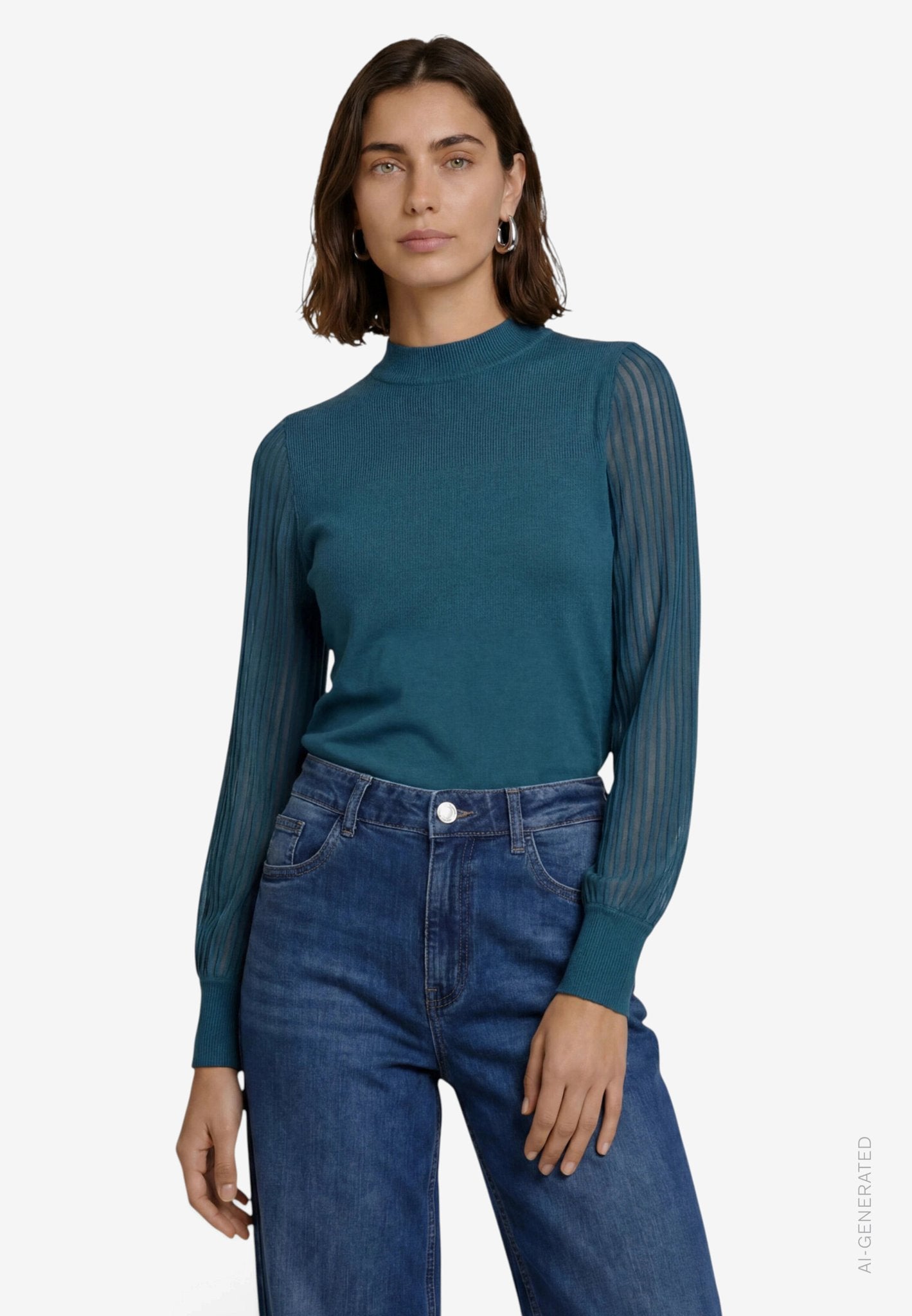 Zero Damen Pullover Green Forest
