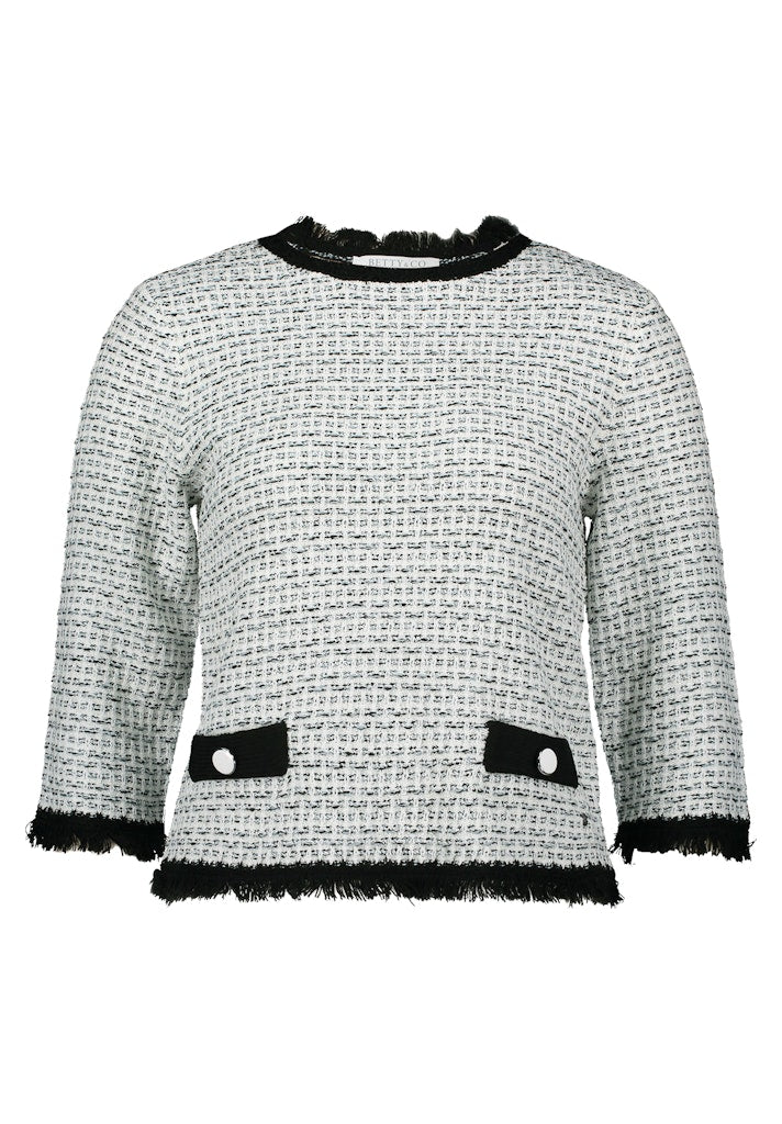 Betty & Co Damen Pullover Cream/Black