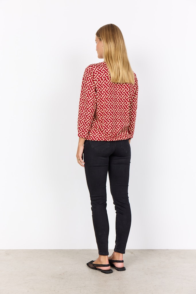 Soya Concept Damen Blusen Red Combi
