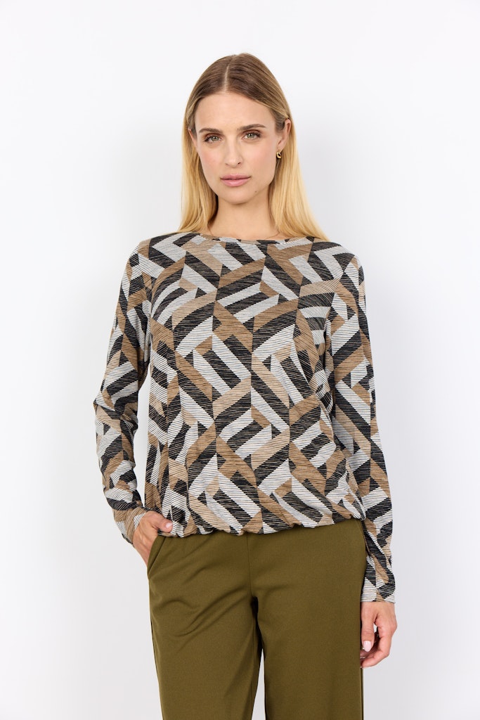 Soya Concept Damen Blusen Sand Combi