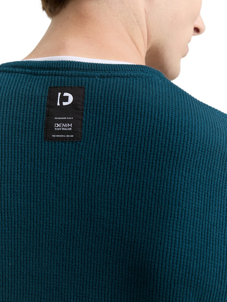 Tom Tailor denim Herren Pullover Deep Pond Green