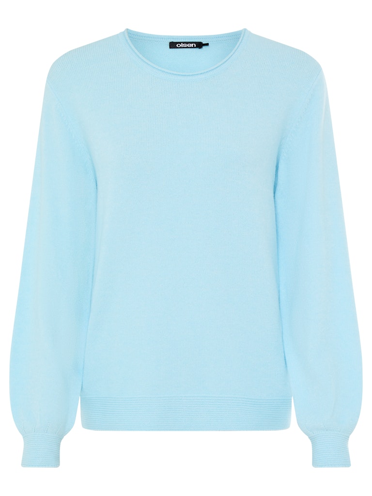 Olsen Damen Pullover  Satin Blu
