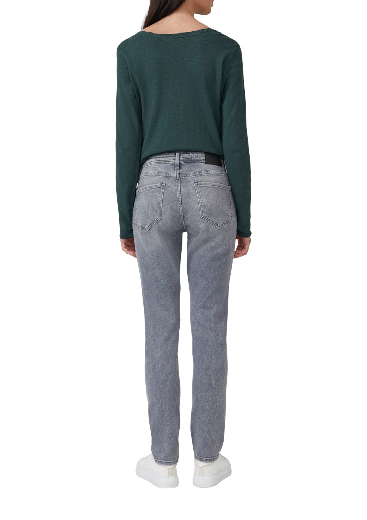 S. Oliver red Damen Jeans Grey/Black