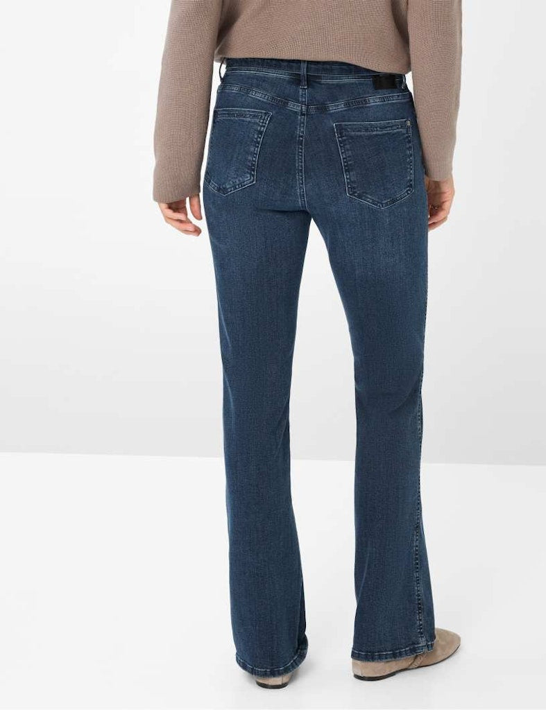 Brax Damen Jeans Used Blue Black