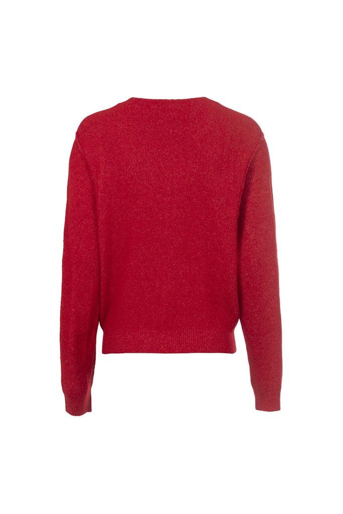Soquesto Damen Pullover Rot Klassic