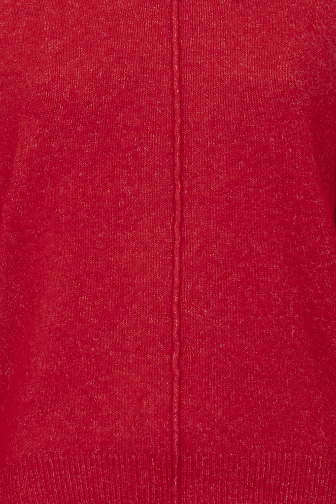 Soquesto Damen Pullover Rot Klassic